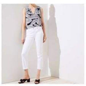 Ann Taylor Loft white modern crop jeans sz8